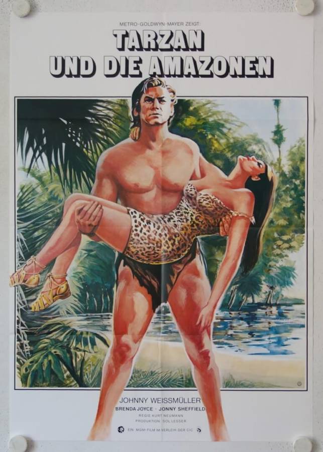 Tarzan and the Amazons re-release german movie poster